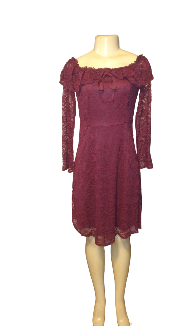 This is a Burgundy  Lace Dress this is the link  https://thefixclothingstore.com/products/newburgundy-lace-dress?utm_source=copyToPasteBoard&utm_medium=product-links&utm_content=web 