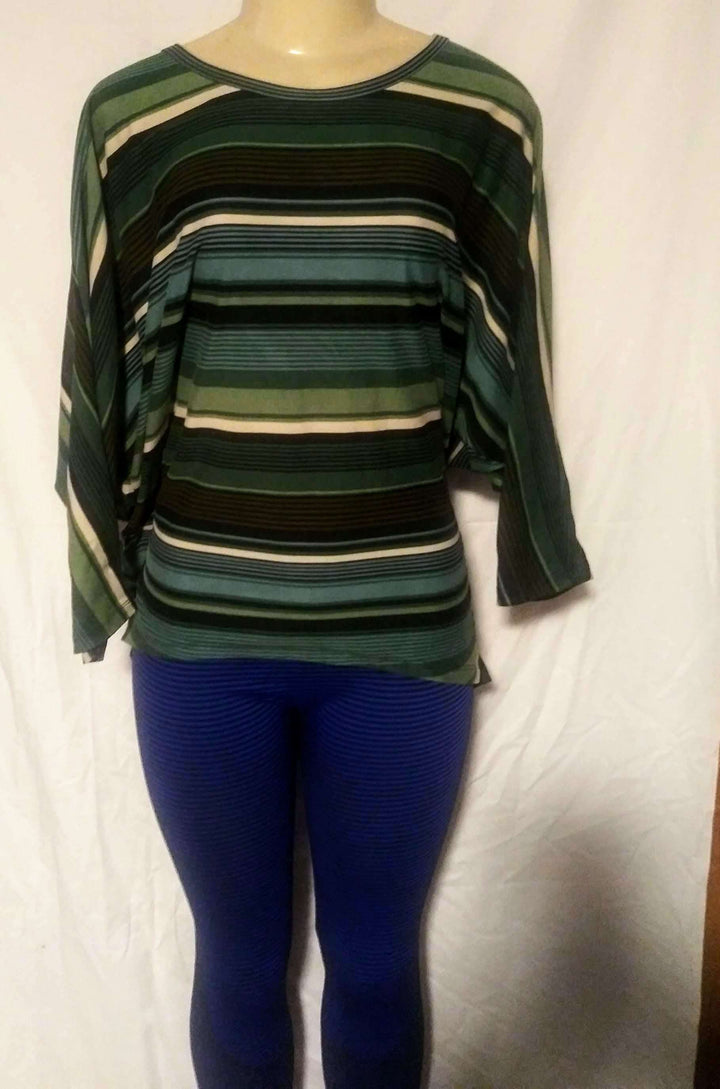 Green Striped Sweater Shirt - The Fix Clothing