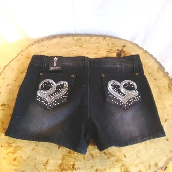 Black Shorts with Bling - The Fix Clothing