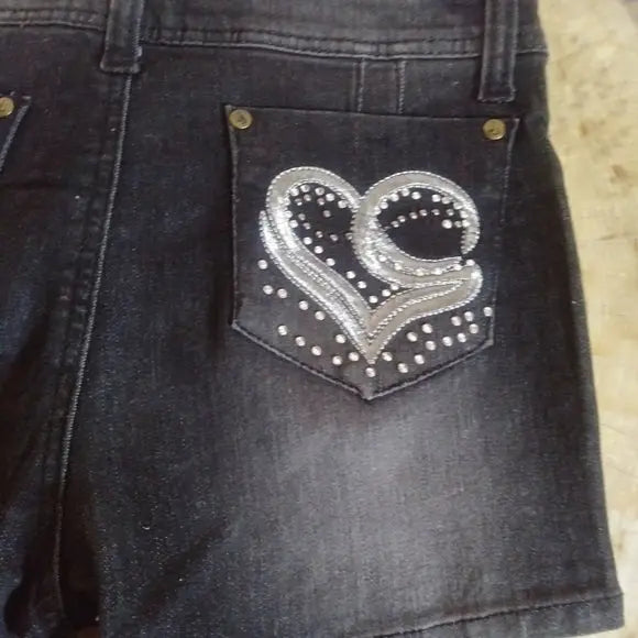 Black Shorts with Bling - The Fix Clothing
