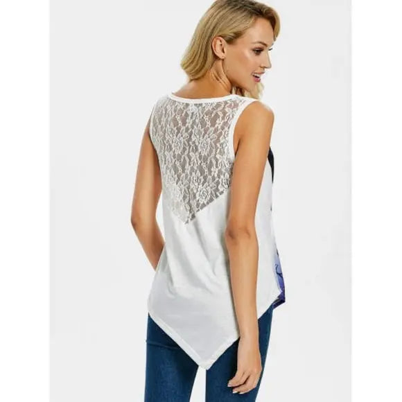 Butterfly Top with Lace - The Fix Clothing