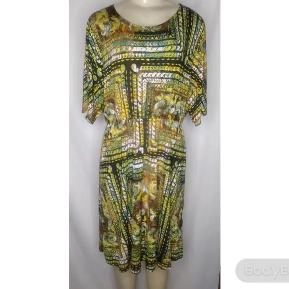 Casa Lee Yellow and Green Dress - The Fix Clothing