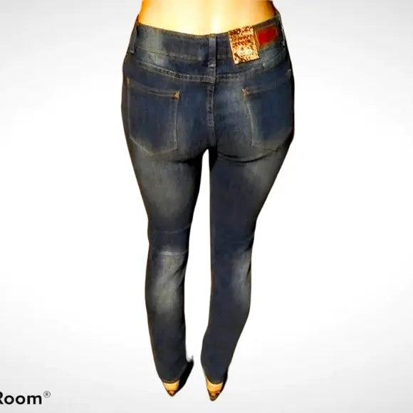Diamante Distressed Skinny Jeans - Junior Sizes - The Fix Clothing