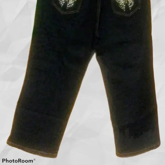Distressed Butterfly Capris Pants - The Fix Clothing