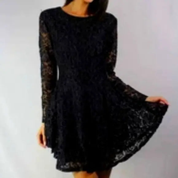 Fit and Flare Black Dress - The Fix Clothing