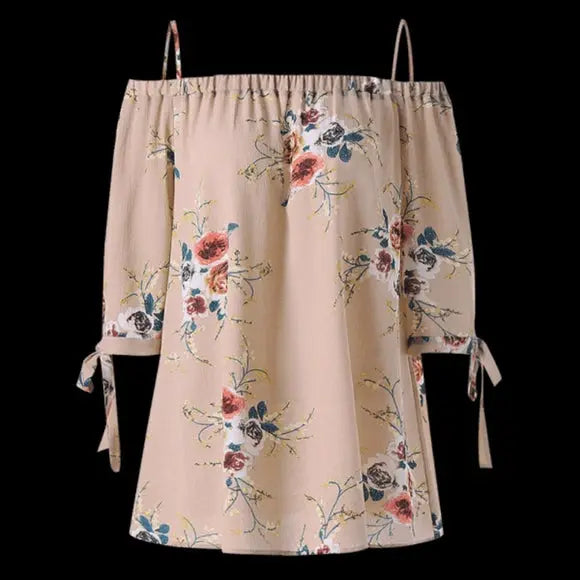 Floral Cold Shoulder Top - Plus Size - The Fix Clothing