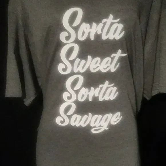 Gray Sorta Sweet Sorta Savage T-Shirt - The Fix Clothing