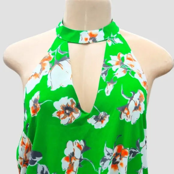 Green Halter Dress - The Fix Clothing