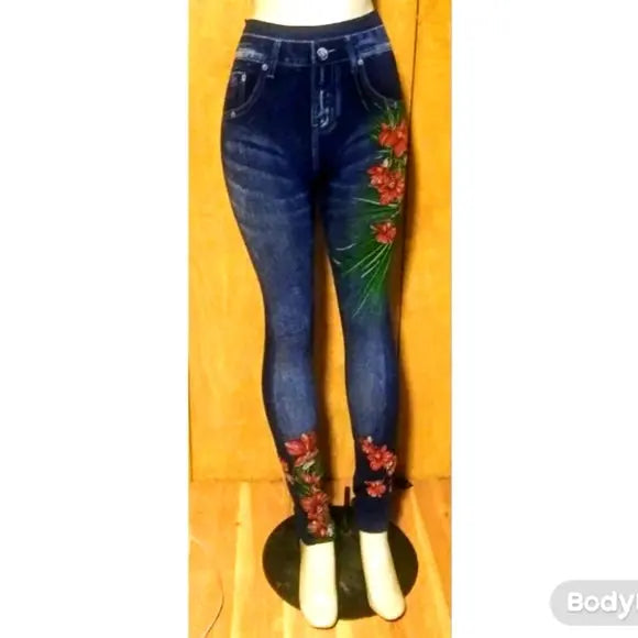 Denim Jean Style Tose Leggings/Jeggings - The Fix Clothing