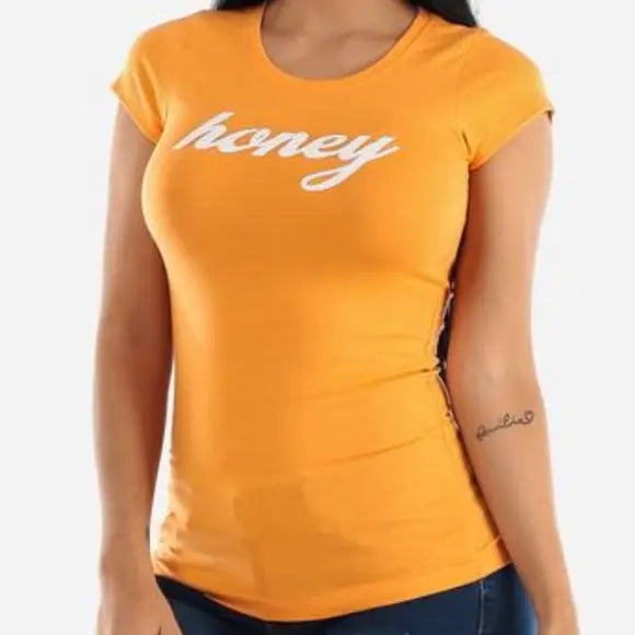 Orange T-shirt Honey - The Fix Clothing