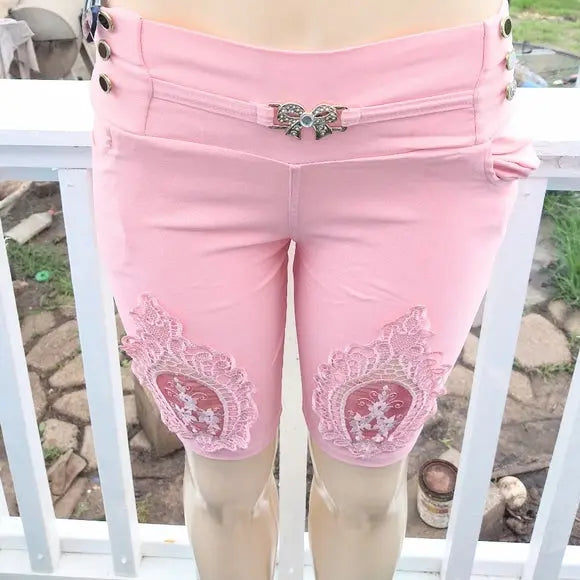 Pink or Teal Bermuda Capris - Size 12 - The Fix Clothing