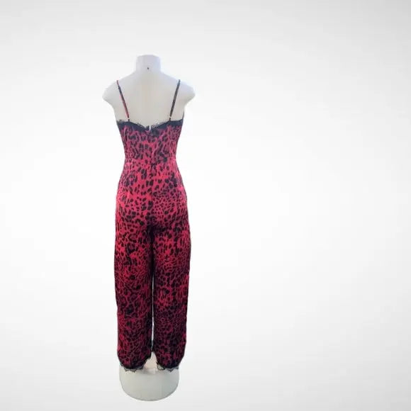 Red Leopard Jumpsuit - The Fix Clothing