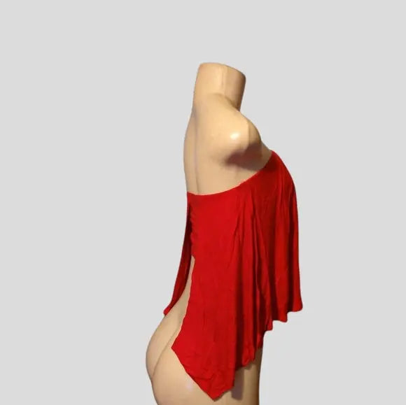 Red Open Back Tube Top - The Fix Clothing