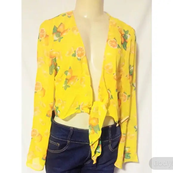 Sexy Yellow Floral Top - The Fix Clothing