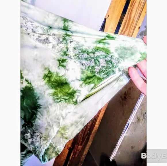 Tie Dye Green Top - The Fix Clothing