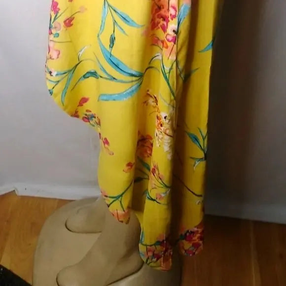 Yellow Tropical Floral Shorts - The Fix Clothing