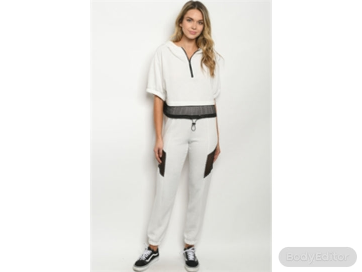 Black and White Pants Suit - The Fix Clothing