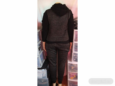 Dark Black/Dark Gray Sweatsuit - The Fix Clothing