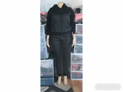 Dark Black/Dark Gray Sweatsuit - The Fix Clothing