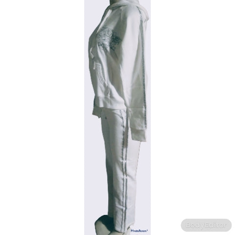 White and Silver Jumpsuit - The Fix Clothing