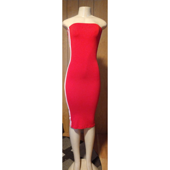 Red Tube Top Dress - The Fix Clothing