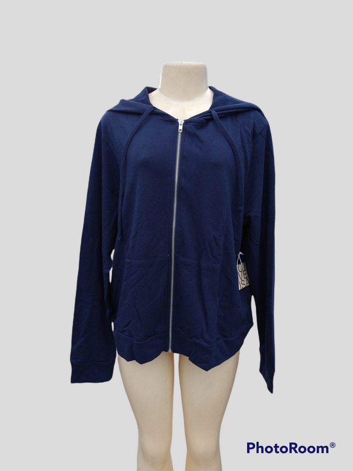 Navy Blue Terry Jacket - The Fix Clothing