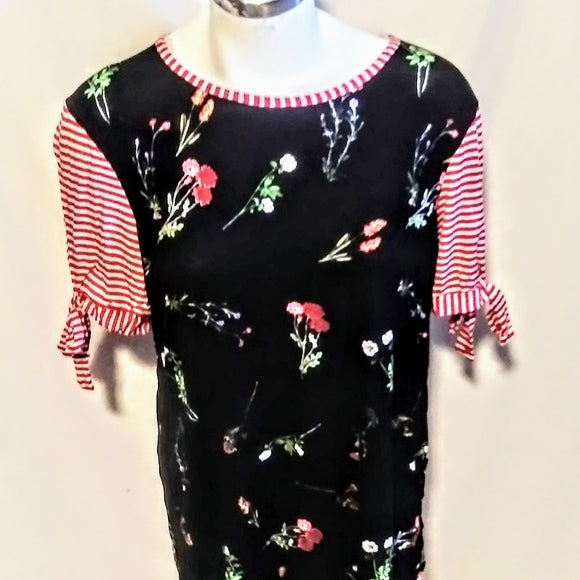 Sweet Claire Black Floral Top - The Fix Clothing