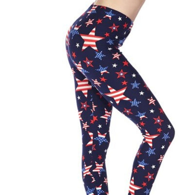 American Flag Leggings - Plus Size - The Fix Clothing