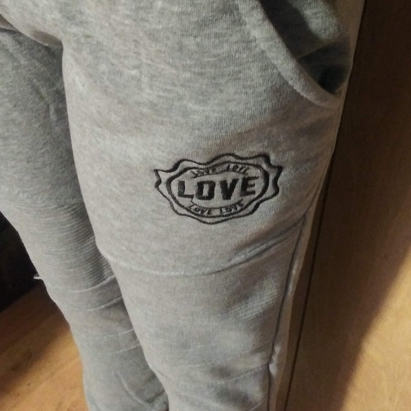 Gray LOVE Sweatsuit - The Fix Clothing