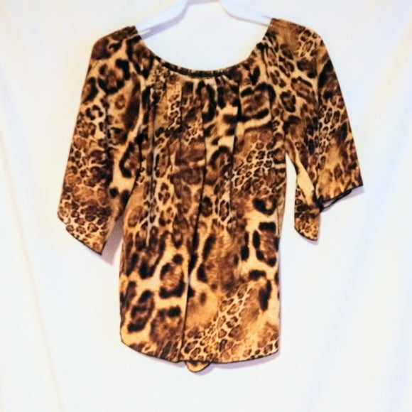 Off the Shoulder Leopard Top - The Fix Clothing