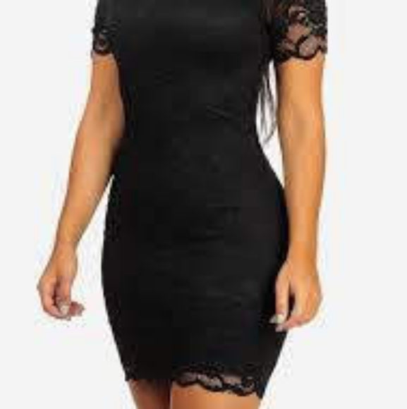 Sexy Lace Bodycon Dress - The Fix Clothing