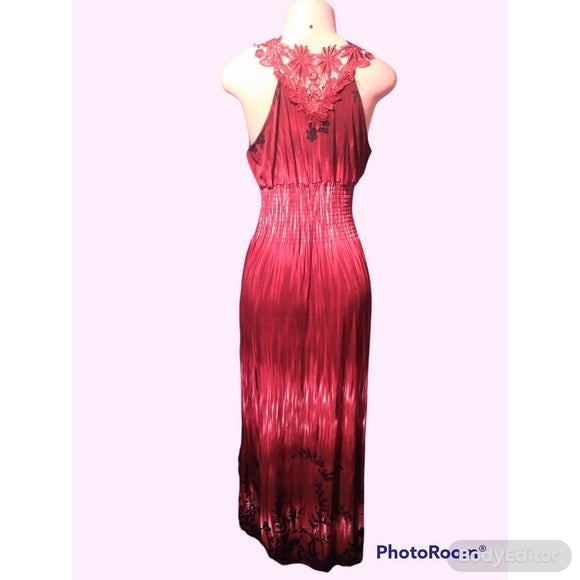 Burgundy Party Dress - The Fix Clothing