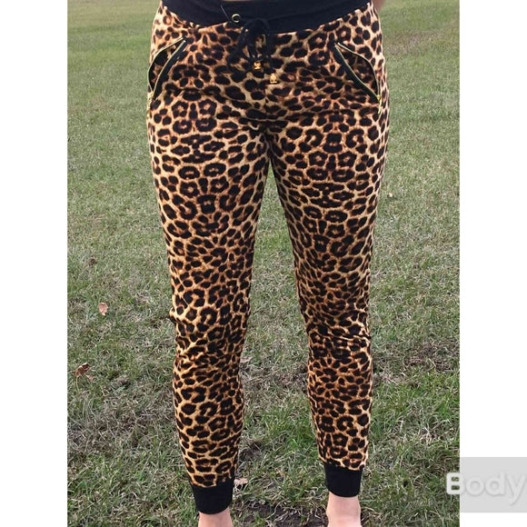 Last One Leopard Jogging Pants - The Fix Clothing